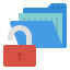 icon of folder with lock representing document security